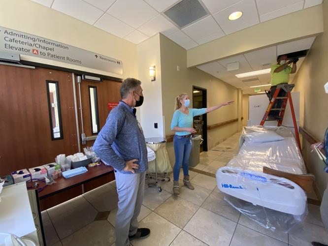 Brad Von Bergen and Dr. Jaimee Belsky discuss options for additional space