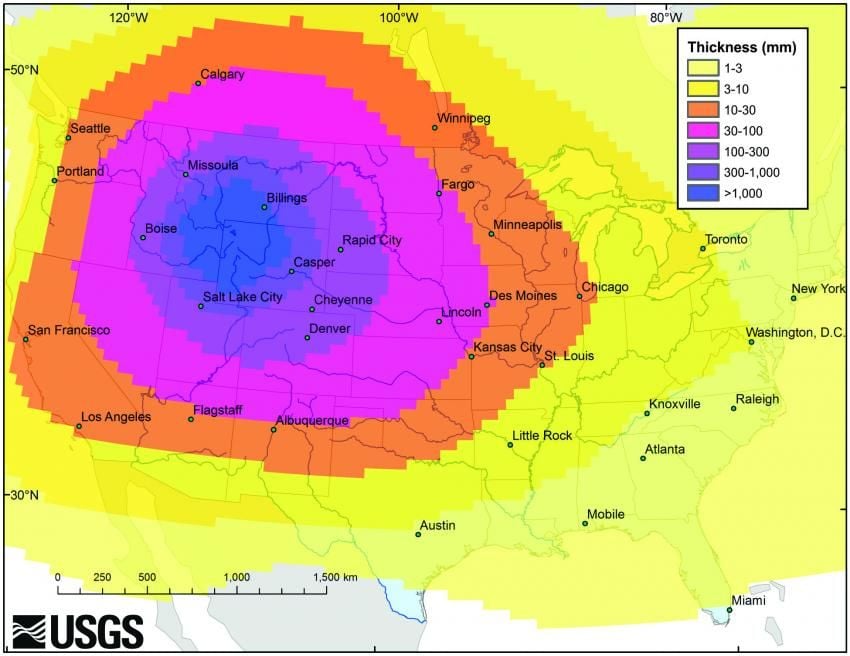 Study: Ash In Missoula From Yellowstone Supervolcano Would Be Light ...