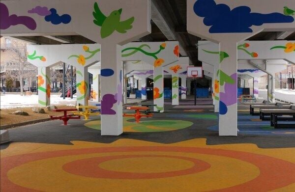 Downtown Missoula Celebrates Completion of Caras Park Canopy Project and Beartracks Underbridge Playspace