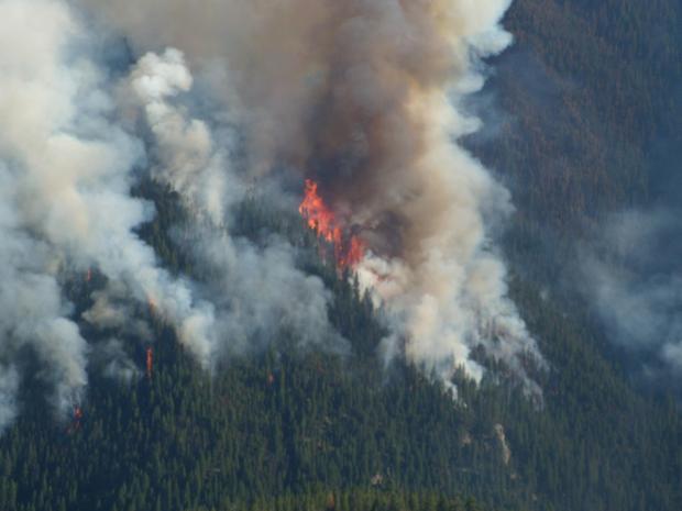 16K flaming ping-pong balls dropped on wilderness fire west of Darby