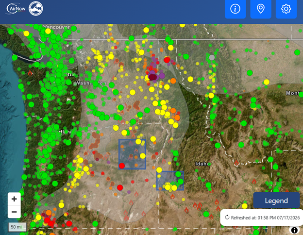 Wildfire Smoke Air Quality Update: July 17, 2026 at 2:30 p.m.