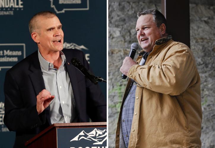 Republican state Auditor Matt Rosendale, left, and Democrat U.S. Sen. Jon Tester