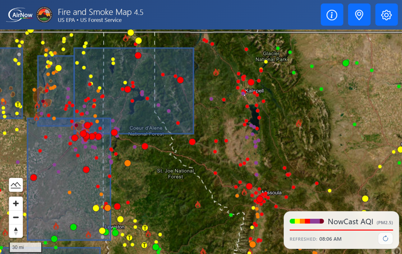 Wildfire Smoke Air Quality Update: August 3, 2026 at 8:10 a.m.