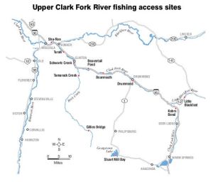 Public fishing access sites on Clark Fork, Bitterroot and Blackfoot rivers