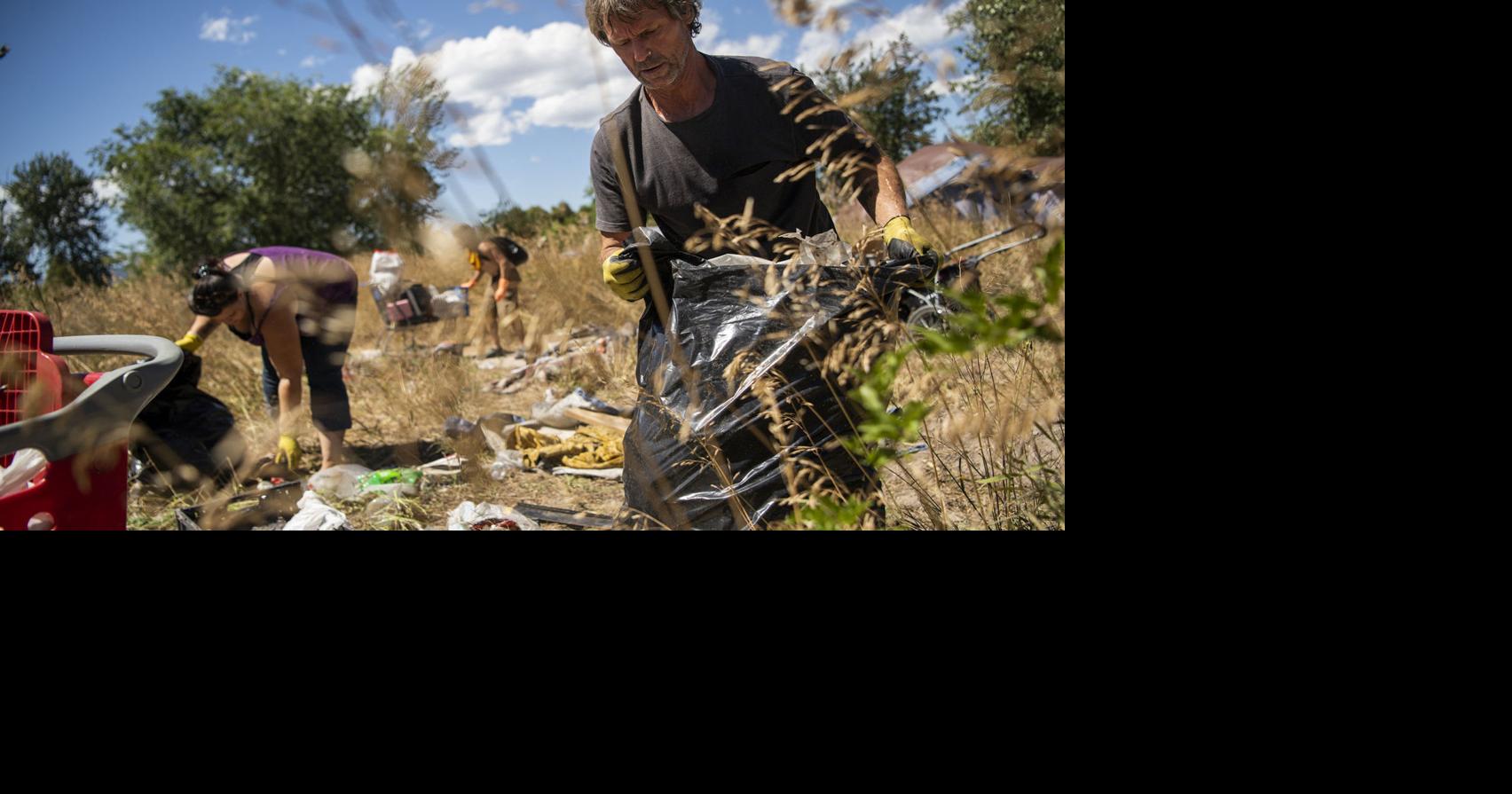 Reserve Street homeless camp residents clean trash; population triples