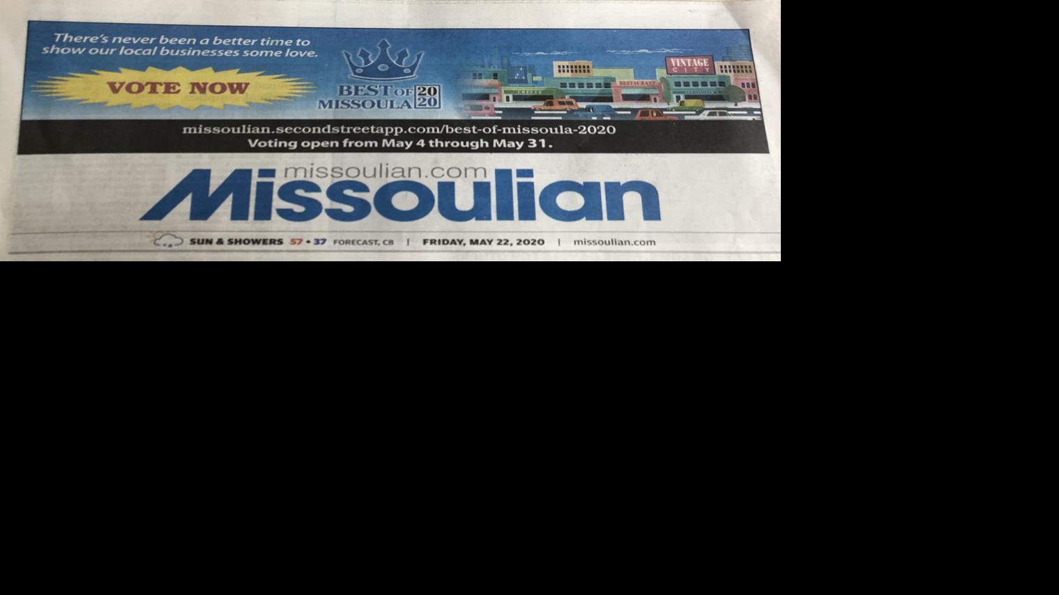 On Memorial Day, look for Missoulian eedition and online Local News