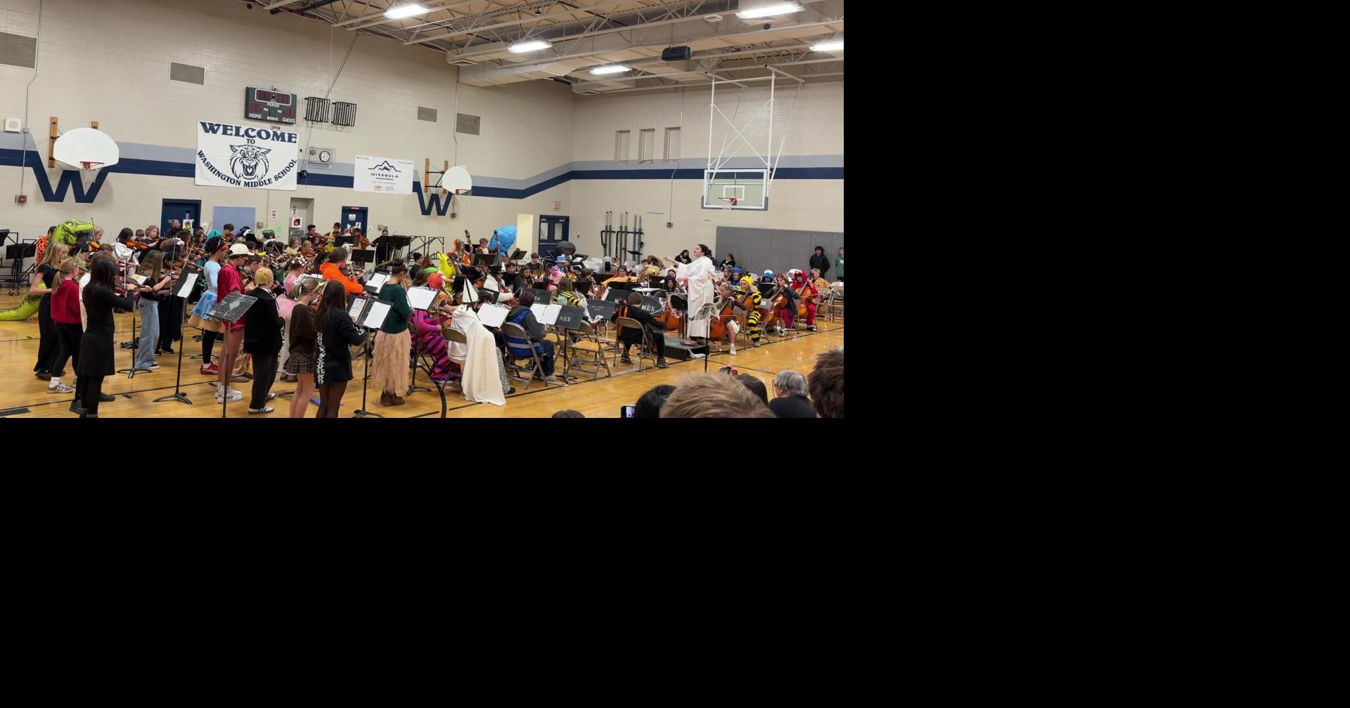 Washington M.S. orchestra plays spooky classics