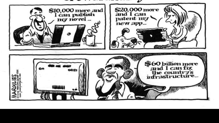 CARTOON: Obama could consider turning to crowdfunding to ...