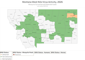 West Nile Virus confirmed in Montana, health department says
