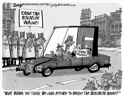 CARTOON: CEOs with large salaries question need for minimum wage raise | Cartoons | missoulian.com