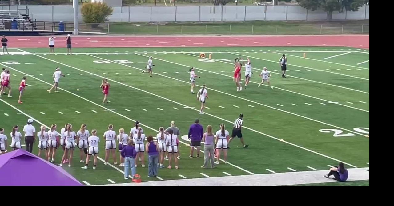 Annie Ward makes a fingertip catch for Missoula Hellgate flag football team in Saturday's state play-in game