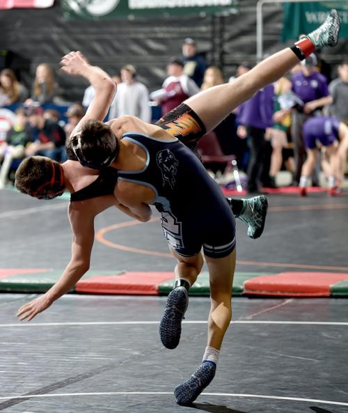 Great Falls' Caden Hilliard and Flathead's Braden Comer