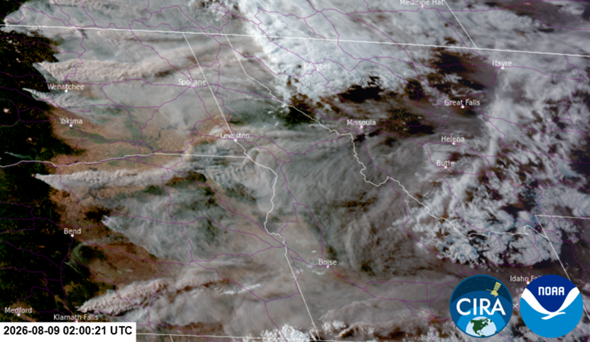 Wildfire Smoke Air Quality Update: August 9, 2026 at 9:15 a.m.