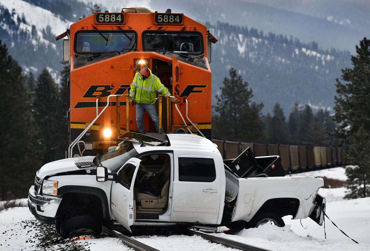 Train Drags Pickup A Half Mile After Collision West Of