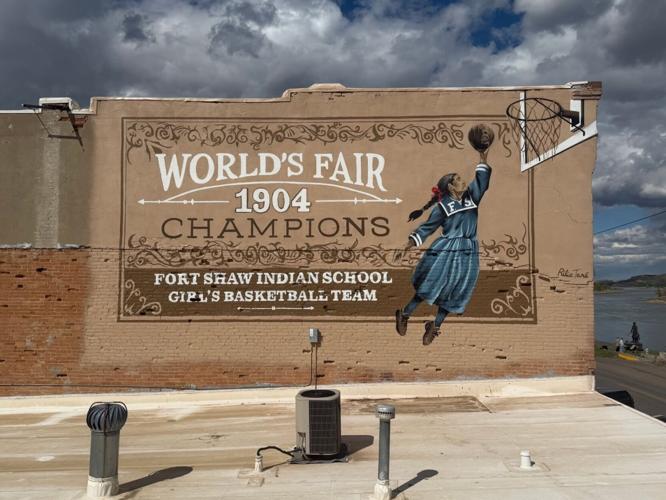 New mural celebrates Fort Shaw Indian School Girls Basketball Team