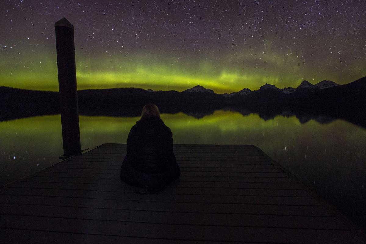 Glacier National Park aurora borealis