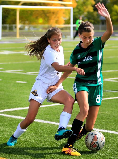 Laurel's Maeson Cotter and Belgrade's Shaina