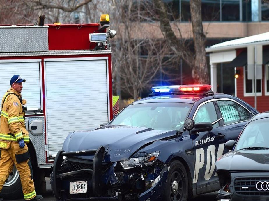 Billings Police Car Involved In Crash With Audi Downtown State Regional Missoulian Com