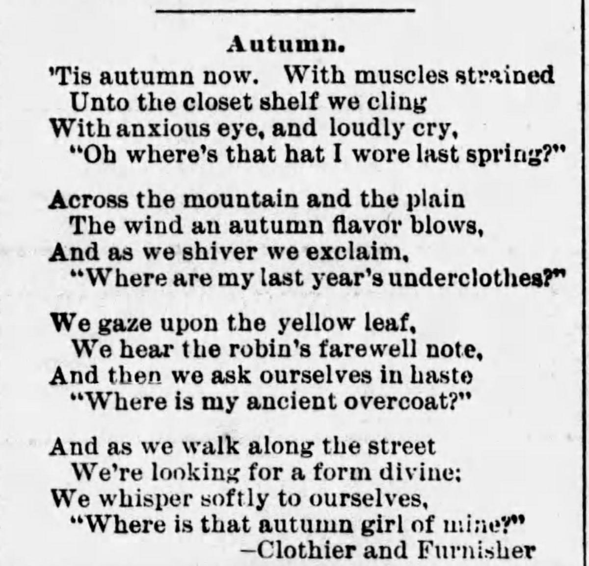 Odes To Autumn Through The Century Local News Missoulian Com