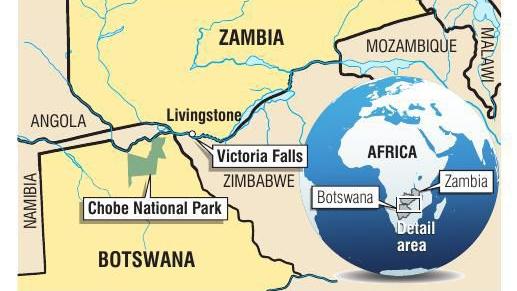 Map Of Chobe National Park Missoulian Com