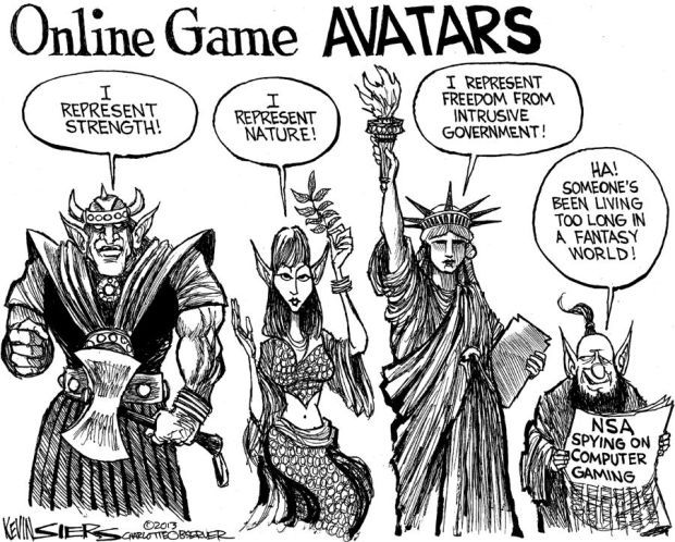 CARTOON: NSA delves into fantasy world with surveillance of online games