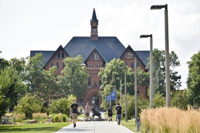 Students move from class to class on the Montana State University campus in August 2020. (copy)