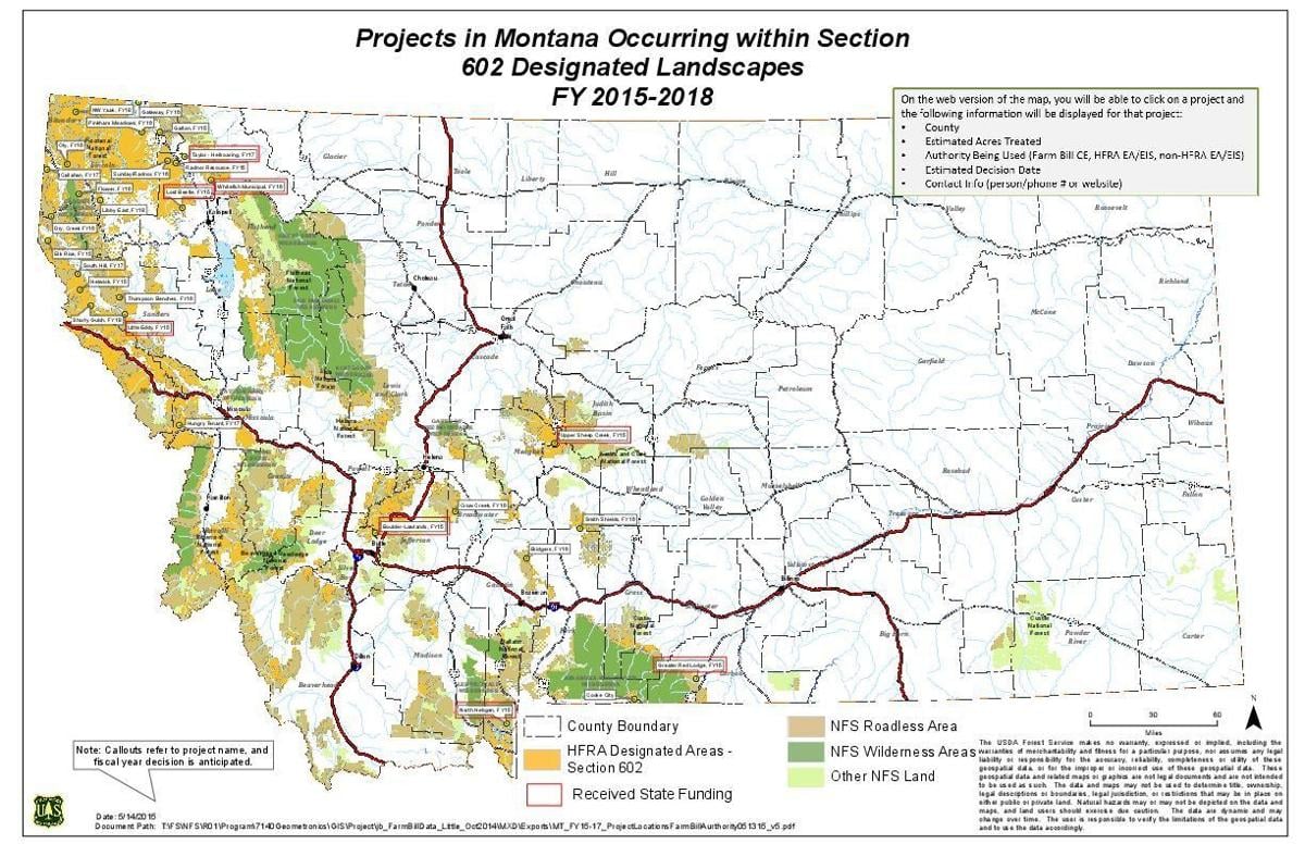 Montana Wilderness Areas Map Montana Priority Forest Map | | Missoulian.com