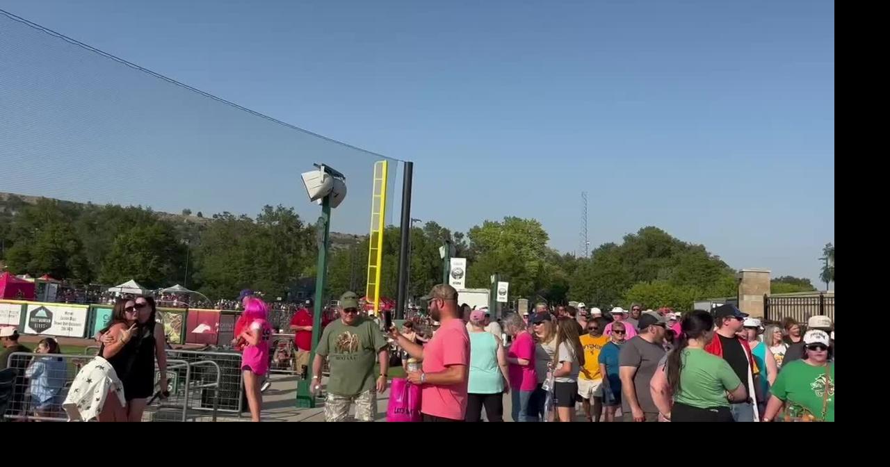 Pregame festivities of first night of Banana Ball World Tour stop at Dehler Park