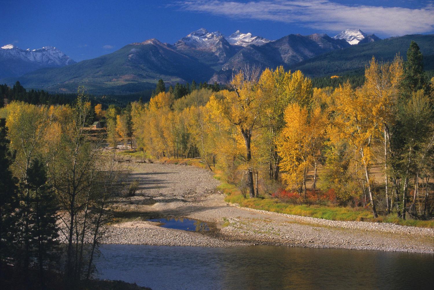 The Bitterroot River runs through Montana history Territory