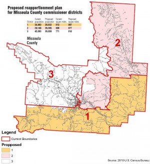 Missoula County Commission considers proposed redistricting