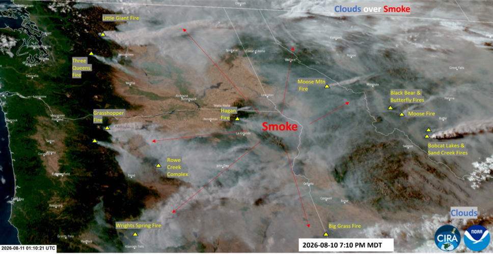 Wildfire Smoke Air Quality Update: August 11, 2026 at 10:30 a.m.