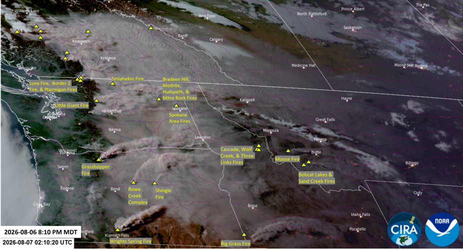Wildfire Smoke Air Quality Update: August 7, 2026 at 10:45 a.m.