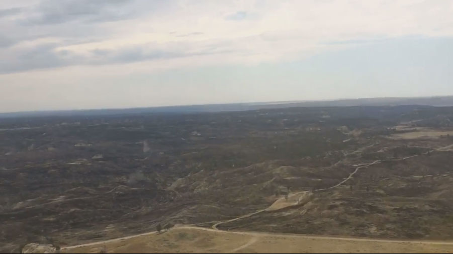 VIDEOS Aerial views of Lodgepole Complex fire devastation