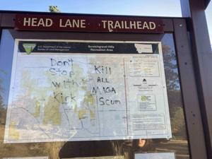 Public asked to help find who vandalized Helena-area trailhead signs with 'disturbing' messages