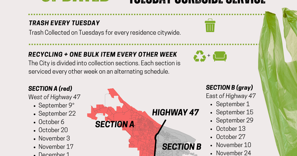 New waste pickup schedule starts Sept. 1 Christopher Parker parkerc@emissourian.com Aug 25, 2026 3 hrs ago