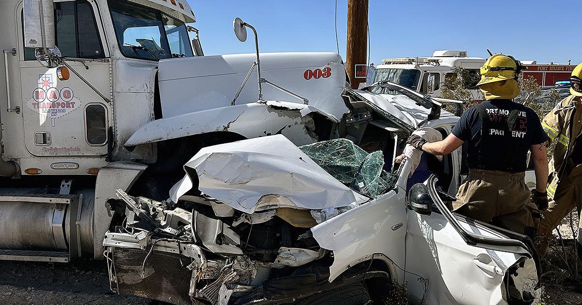 Driver hospitalized after being extricated from her vehicle following ...
