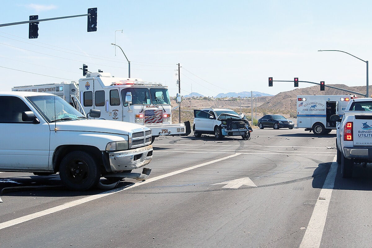 One injured in Monday morning crash at Highway 95 and South Bullhead ...