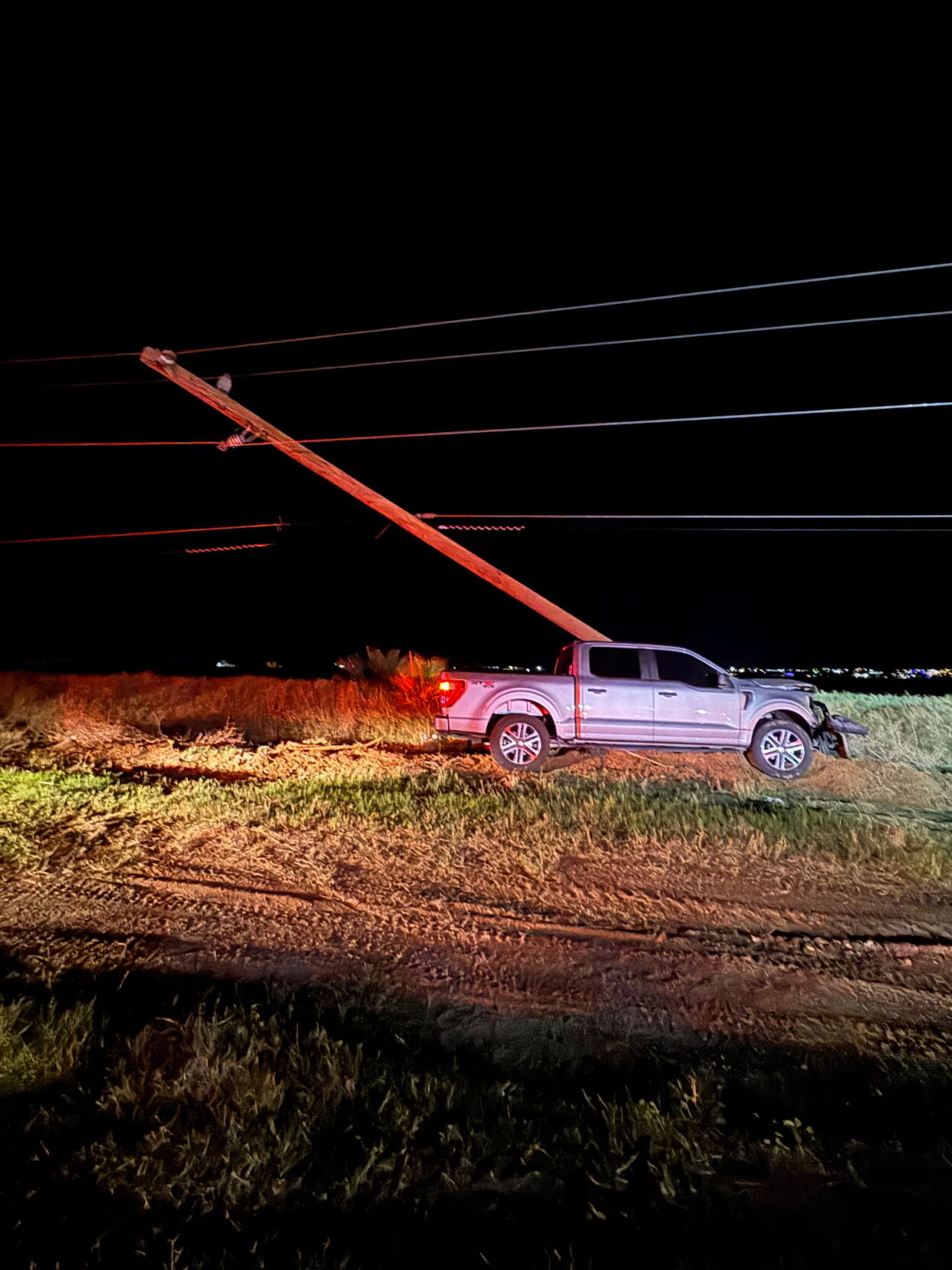 Pickup truck brings down power pole on Courtwright Road | News ...