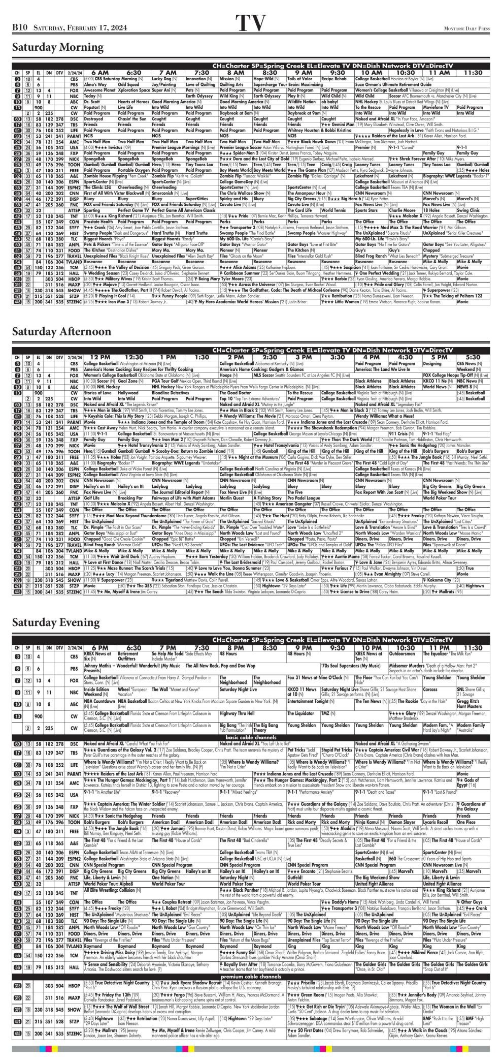 TV B10 Saturday, February 17, 2024 | Ads | montrosepress.com