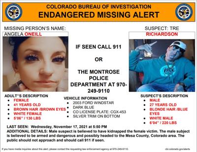 Police appeal to entire Western Slope for info on kidnapping suspect, victim
