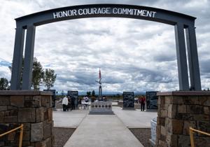 Hundreds turn out for Veterans Memorial Plaza brick-laying
