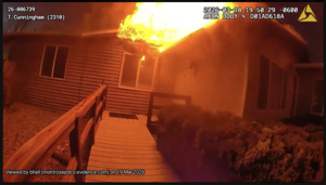 Officer saves woman from burning 4-plex