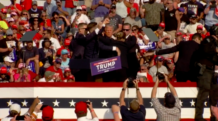 Trump taken off stage at Butler rally after possible gunshots heard