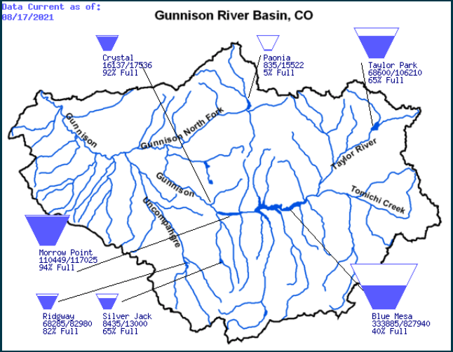 Recent Rains Help Water Picture But Won T Halt Blue Mesa Drawdown News Montrosepress Com