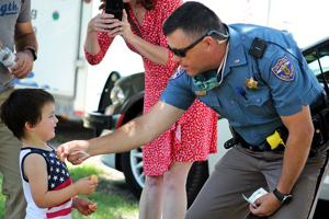 "We're human, too" Community comes out to barbecue Saturday to show support for law enforcement and first responders