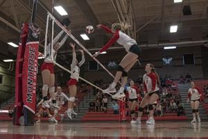 VOLLEYBALL: Red Hawks cruise to league championship