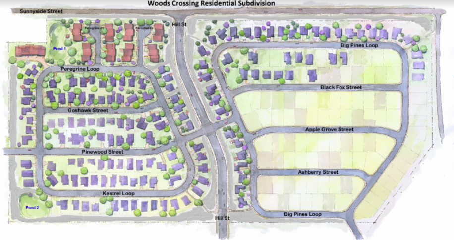 Color Rendering Subdivision Sign New Woods Crossing subdivision plat gets approval from Montrose City ...