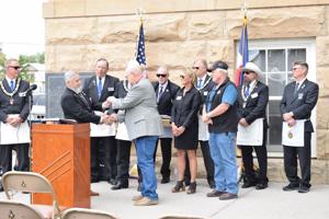 Masonic dignitaries from across state rededicate Montrose County courthouse's century-old cornerstone