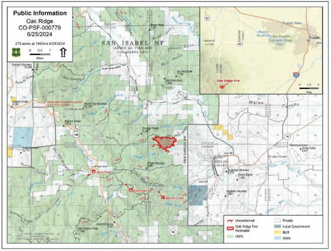 Pueblo County residents evacuated as wildfire sparked by lightning ...