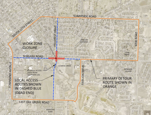 Niagara-Hillcrest intersection closes today, likely until next summer